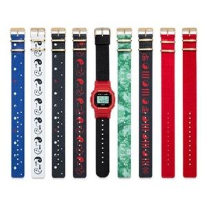 G-Shock Red Smartwatch with Colorful Bands